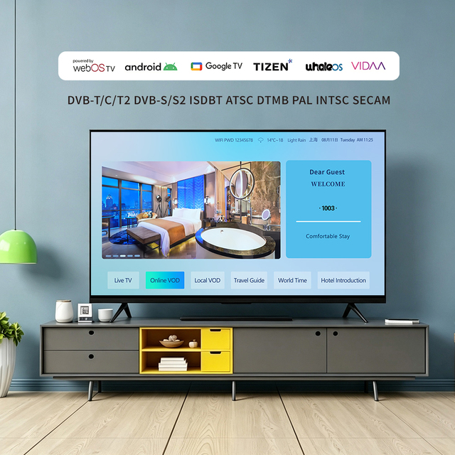 Television Inteligentes Wholesale 32 43 50 55 65 75 85 100 Inch 4K 120Hz Smart TVs China B2B Direct OEM ODM CKD SKD LED TV