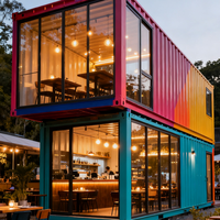 Restaurant et bar à café en conteneur, préfabriqué, modulaire, de haute qualité, sur mesure