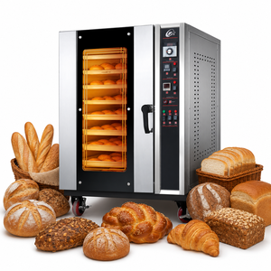 Nouvelle Machine Industrielle <span class=keywords><strong>à</strong></span> Cuire les Biscuits au Gaz, Four Rotatif <span class=keywords><strong>à</strong></span> 8 Plateaux pour Pain, Biscuits, Toasts, Pain Français, Four <span class=keywords><strong>à</strong></span> Vapeur pour Boulangerie, Maïs et Fruits - Product Image 1