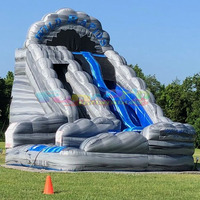 Toboggan gonflable en mousse pour fête en plein air, château gonflable, toboggan aquatique commercial gonflable