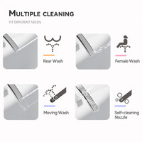 Sanitaires modernes, toilettes intelligentes à bidet monobloc à air chaud, à poser au sol, à chasse automatique, en forme d'œuf, pour la maison