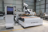 Router CNC con sistema ATC Jinan M-shine 1828/2128 para grabado y corte de madera, línea de productos para muebles