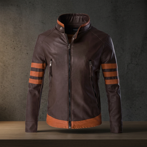 Men's Winter Genuine Cow Skin Leather Bomber Jacket Breathable Slim Fit Waterproof Windproof Vintage Style OEM Service - Product Image 3