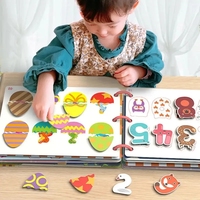 Libro de Actividades Sensoriales de Papel para Preescolar, Juguetes Educativos Montessori para Autismo, Pegatinas de Animales de Granja, Libro de Actividades para Niños y Niñas