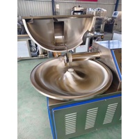 Machine à hacher les saucisses automatique commerciale à lames en acier inoxydable, triphasée, 20L/40L/80L/125L, coupe-viande à bol