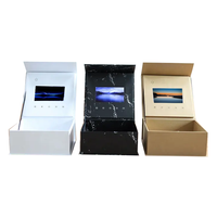 Écran LCD 7 pouces avec impression personnalisée Rectangle Business Fashion Video Box Noir-Pour les cadeaux promotionnels et d'anniversaire
