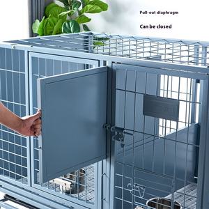 Cage pour mère d'élevage de chiens moyens Grand chenil de ferme Cage pour <span class=keywords><strong>chien</strong></span> en métal isolé à motif solide dans une boîte d'emballage pour petits chiens gras - Product Image 3
