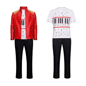 Nuevo Conjunto <span class=keywords><strong>de</strong></span> Disfraz <span class=keywords><strong>de</strong></span> Michael Jackson 2026 para Hombre, Chaqueta y Pantalones con Lentejuelas, Ropa <span class=keywords><strong>de</strong></span> <span class=keywords><strong>Baile</strong></span> MJ, Colores Rojos Brillantes, Estilo Vintage - Product Image 5