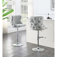 Nouveau style de tabourets de bar modernes et ajustables Chaise haute de bar pour la cuisine, le restaurant et le velours rose