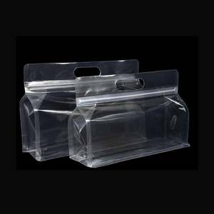 Túi đứng có khóa kéo, trong suốt hoàn toàn, dùng đựng đồ uống - Product Image 1