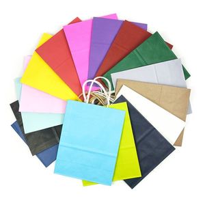 ถุงของขวัญงานฝีมือยอดนิยมสีม่วง ถุงกระดาษคราฟท์พิมพ์โลโก้ตามสั่ง สำหรับร้านค้าปลีก - Product Image 3