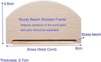 Brosse à laine en bois de hêtre portable avec logo personnalisé, peigne à cachemire, brosse à poils en cuivre, éliminateur de peluches pour pulls