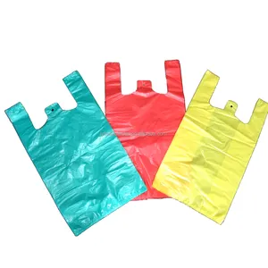 Chinese supplier factory HDPE plastic carrying bag good design and heavy duty packaging bags for shopping and household