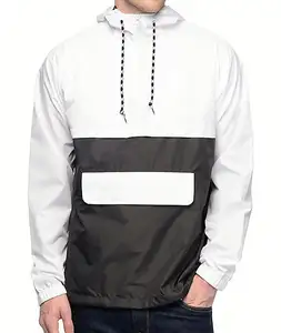 2020 vendita Calda Personalizzato Logo Pullover Patta Tasca degli uomini di giacca a vento giacca A Vento