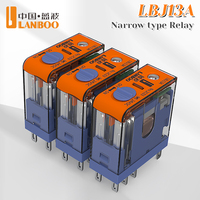 Relais électromagnétique LANBOO pour circuits de commande de machines, contact SPDT/DPDT, boîtier en plastique ignifuge, option LED, 12A