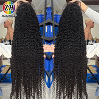Pelucas frontales sin pegamento de encaje HD de 40 pulgadas 13x6, 100% cabello humano virgen vietnamita, rizado birmano, onda profunda, cutícula alineada