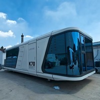 Cabine Luban préfabriquée, maison moderne préfabriquée, villa de luxe, maisons capsules, capsule spatiale avec remorque