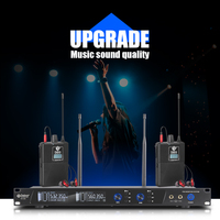 Système de monitoring intra-auriculaire sans fil UHF professionnel Debra Audio ER-202, approuvé CE, avec microphone XLR et suppression du bruit LED