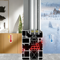 Ventanas Horizontales Abatibles de Aleación de Aluminio AIHAN, Estilo Europeo para Dormitorio, Alto Rendimiento de Sellado, Aislamiento Térmico, Ahorro de Energía