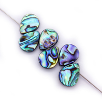 Perles en coquille d'ormeau naturel en gros, ovales, avec trous, pour Feng Shui, bijoux DIY, colliers et accessoires d'oreille