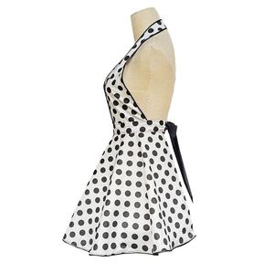 Tablier en coton rétro à pois durable, réutilisable et lavable, pour cuisine, maison, hôtel, travail, pour femmes de chambre ou adultes - Product Image 4