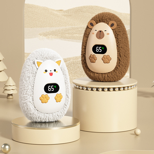Calentador de Manos de Bolsillo con Diseño de Peluche, Recargable, con Pantalla Digital, 3 Niveles de Temperatura, Vibración, para Uso en Exteriores, Oficina, Invierno - Product Image 3