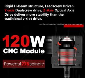 Nouvelle machine de gravure CNC en aluminium TTC 450 Pro Max, routeur de gravure DIY, graveur CNC laser pour bois, PVC, <span class=keywords><strong>bambou</strong></span>, MDF, métal - Product Image 5