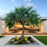Arbre d'olivier artificiel à base stable, résistant au soleil, plante verte artificielle pour hall d'hôtel, salon de thé, lieu d'exposition, création d'ambiance