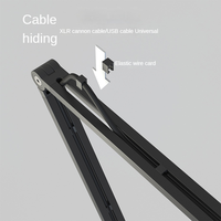 Bras de perche de microphone avec support de table 360 pivotant réglable pour podcasting jeux vidéo radio et audio de studio