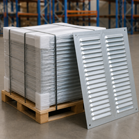 Grille de ventilation en acier au carbone avec panneau à persiennes, estampée sur mesure, thermolaquée, certifiée ISO-9001, pour le refroidissement des armoires de générateurs, OEM