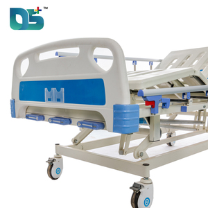 Lit d'hôpital manuel robuste à 3 fonctions avec tête de lit en ABS et 6 barrières pliantes en acier inoxydable - Product Image 6