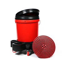 T-623.OEM ODM nouveauté voiture détaillant seau en plastique seau de lavage de voiture avec roue chariot pour le nettoyage de voiture