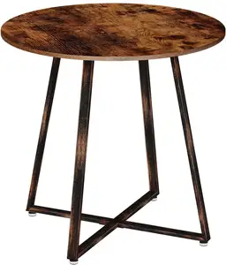 카페/바를 위한 부엌 거실 커피용 탁자를 위한 금속 다리를 가진 소파 측 테이블 시골풍 둥근 테이블