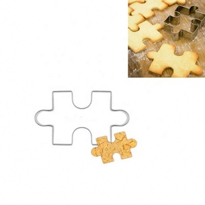 Moule artisanal en forme de Puzzle pour décoration de gâteau Fondant, outils de cuisson pour biscuits et Muffins, livraison gratuite - Product Image 4