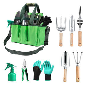 Vente chaude pour un ensemble d'outils de jardin de haute qualité, en acier inoxydable épaissi et en bois de hêtre, nouvel arrivage, outils à main - Product Image 2