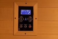 Sauna de infrarrojos secos para 3 personas, de madera de hemlock, con panel de calefacción de carbono y Bajo EMF