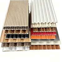 Panneau mural rainuré en WPC imitation bois brun foncé, imperméable, en composite bois, pour la décoration murale des hôtels, bureaux et maisons