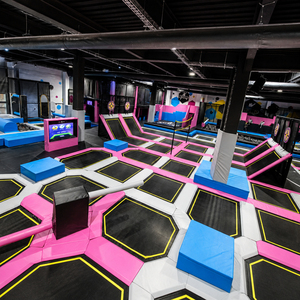Nouvel équipement de <span class=keywords><strong>trampoline</strong></span> intérieur commercial, <span class=keywords><strong>trampoline</strong></span> professionnel de saut à l'élastique pour les parcs d'attractions pour enfants - Product Image 2