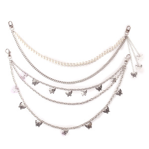 yueli Women's Waist Chain Set Heart Butterfly Pendant Zinc Alloy Party Jewelry Multiple Layered Chains Fashion Accessory - Product Image 5
