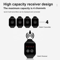 Système d'appel sans fil étanche avec montre-bracelet vibrante et récepteur d'alarme pour restaurants et cafés
