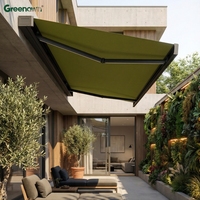 Auvent électrique à cassette intégrale rétractable pour terrasses, fenêtres, auvents extérieurs, protection UV, gris