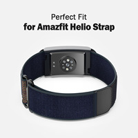 Nylon-Schlaufenarmband für Amazfit HelioStrap, weiches Klettverschluss-Ersatzarmband, kompatibel mit dem offiziellen Stil