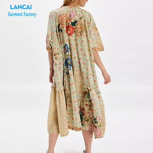 Robe décontractée élégante en coton 100% respirant, nouvelle collection, avec logo personnalisé imprimé sur le devant, idéale pour l'été – Vente en gros - Product Image 2