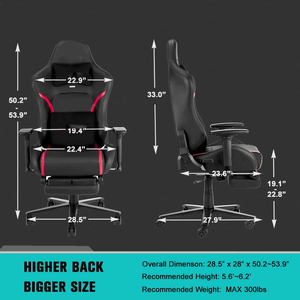 Luxe haut dossier Premium noir Pvc cuir réglable 3D accoudoirs 180 inclinable zéro gravité chaise de jeu 1 pièce livraison gratuite - Product Image 6