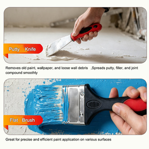 Kit de rouleaux <span class=keywords><strong>à</strong></span> <span class=keywords><strong>peinture</strong></span> 19 pièces 9" et 4" avec perche télescopique, bacs, housses en microfibre, brosses pour murs, plafonds, portes - Product Image 4