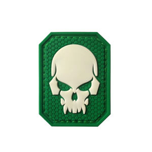 Patch tactique lumineux 3D en PVC motif crâne, badge en caoutchouc personnalisé thermocollant, appliqué en dentelle, pour chapeau d'extérieur, design personnalisé, crochet pour vêtements - Product Image 4
