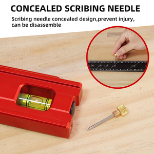 Nuovo Design quadrato 300/400mm con manico in alluminio/righello quadrato professionale per la lavorazione del legno - Product Image 4