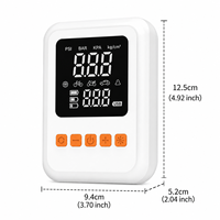 Mini compresseur d'air portable autonome en ABS pour pneus de voiture, avec affichage numérique, chargement USB, jauge de pression des pneus, pompe à air manuelle