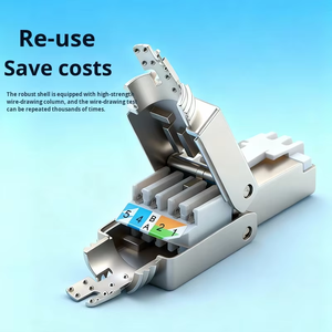 Connecteurs RJ45 Cat5e Cat6 Cat7 sans outil, 1000 Mbps Gigabit, à branchement rapide pour réseau domestique, installation DIY rapide - Product Image 4