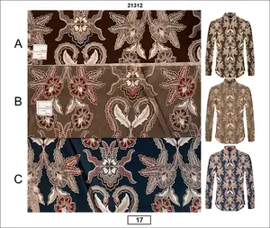 Bán buôn kain Batik 100% bông vải máy in với mô hình thiết kế Batik Indonesia thương hiệu romer